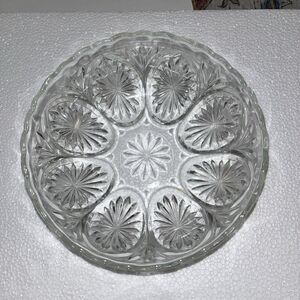 Vintage Stars And Cameo/Medallion Clear Bowl By Anchor Hocking